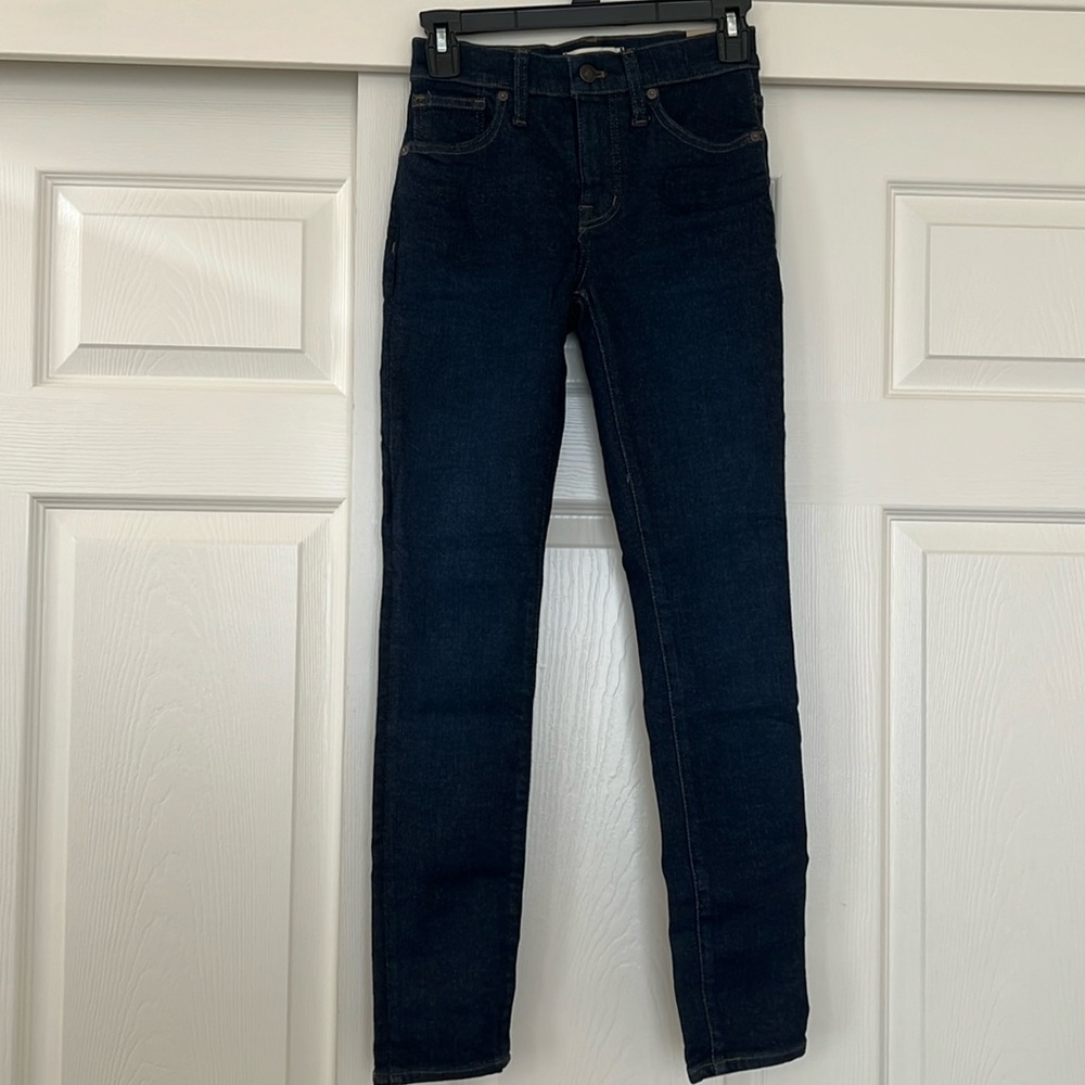 Madewell Mid-Rise Skinny Dark Wash Jeans